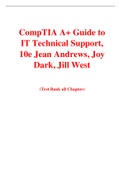 CompTIA A+ Guide to IT Technical Support, 10e Jean Andrews, Joy Dark, Jill West (Test Bank)