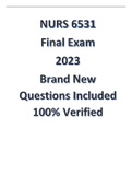 NURS 6531 Final Exam 2023 (4 Latest Versions) (Verified Exams)