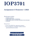 IOP3701 - ASSIGNMENT 3 SOLUTIONS (SEMESTER 01 - 2023)