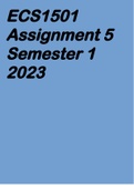 ECS1501 Assignment 5 Semester 1 2023 