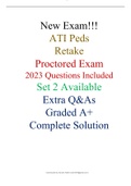 2023 ATI peds retake proctored exam