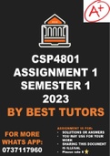 CSP4801 Assignment 1 2023 - ANSWERS