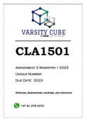 CLA1501 Assignment 2 Semester 1 2023