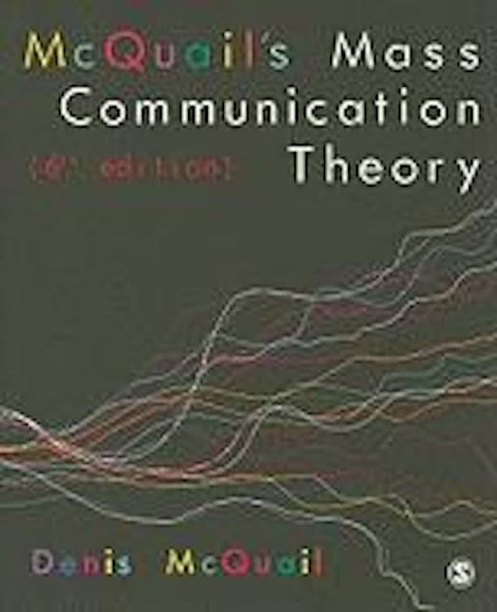 McQuail’s Mass Communication Theory (6th edition) CH 15-20