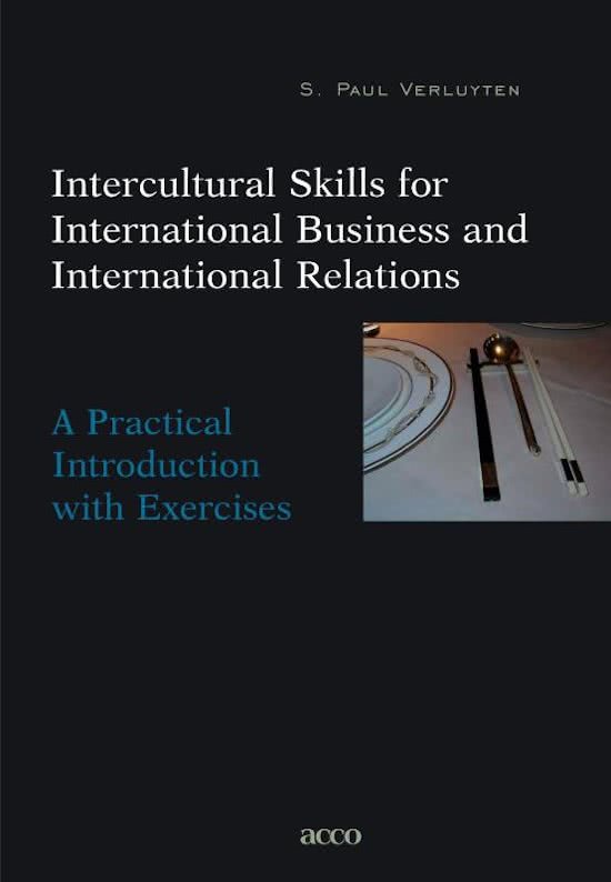 Samenvatting Intercultural Skills for International Business and International Relations - S.P. Verluyten
