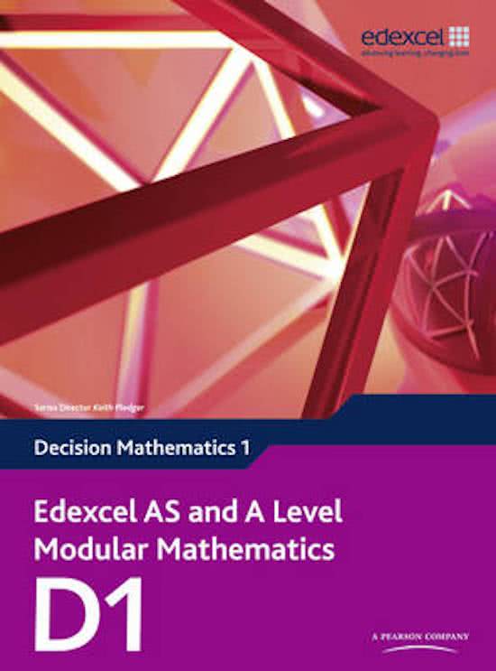 Edexcel AS and A Level Modular Mathematics Decision Mathematics 1 D1