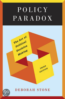 Samenvatting BRM: Policy Paradox 3e editie Stone, artikelen en hoorcollege aantekeningen 
