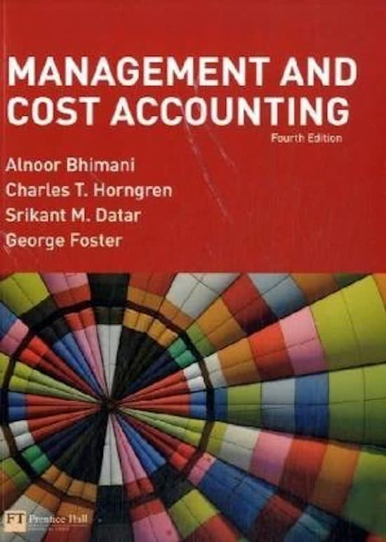 Accounting 2: management accounting samenvatting