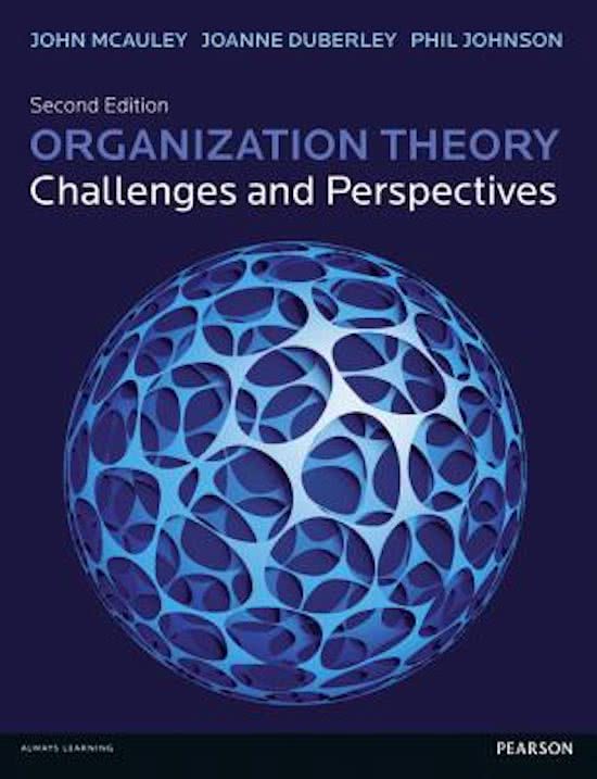Organization theory samenvatting UT twente