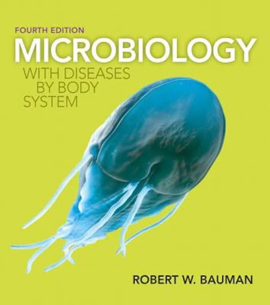 Complete Test Bank Microbiology with Diseases by Body System 4th Edition Bauman Questions & Answers with rationales (Chapter 1-25)