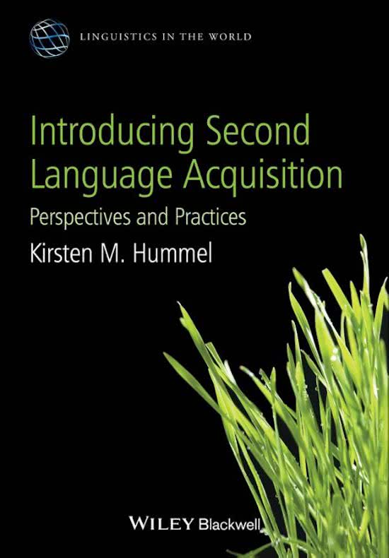 Summary book  'Introducing Second Language Acquisition: Perspectives and Practices'