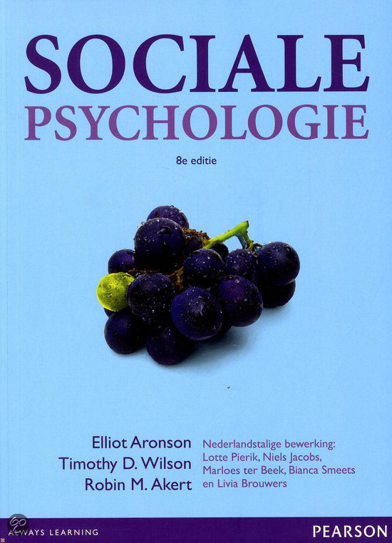 Sociale psychologie, Aronson, Wilson, Akert, & Sommers, 9e editie