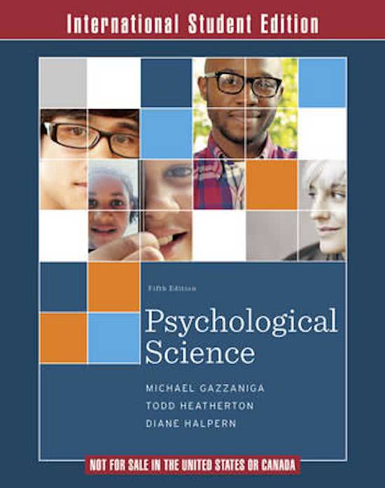 Introduction to Psychology - resit - Gazzaniga 5th - ALL chapters