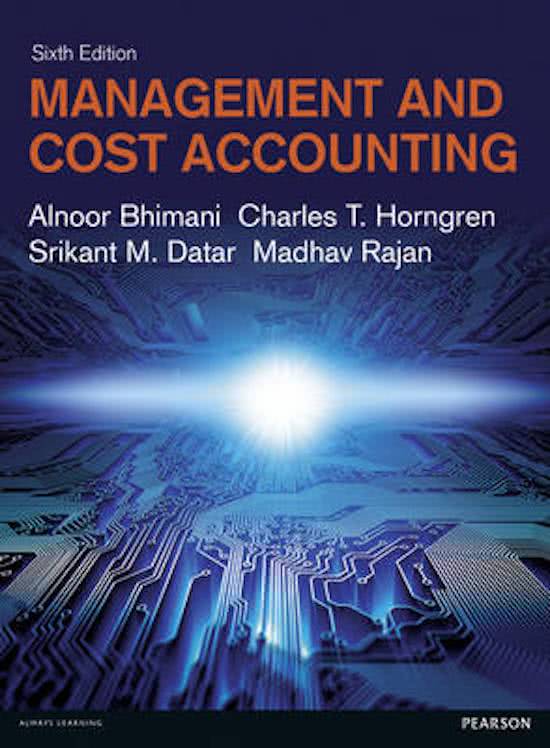 Management accounting samenvatting M6