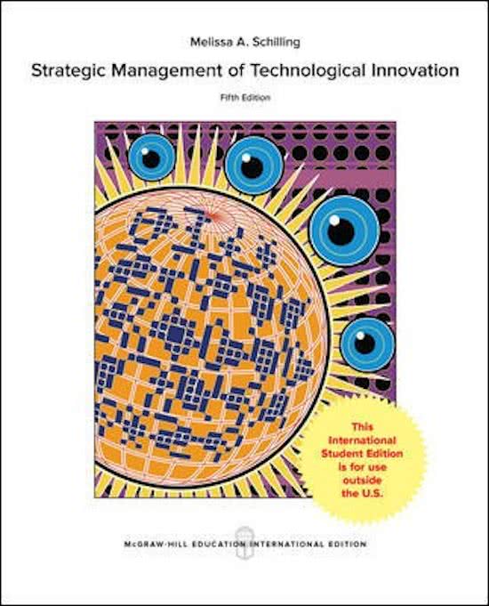 Summary Innovation management - Strategic Management of Technological Innovation